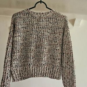 Pink rose knit sweater